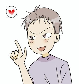 興奮して話す男性 興奮して話す男性 人物,話す,興奮,ハート,吹き出し,説明,教える,熱弁,饒舌,男性のイラスト素材