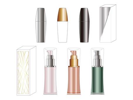 Illustration, cosmetics, bottle, container, 