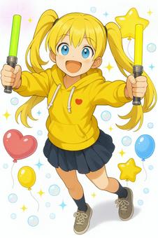 ライブで盛り上がる女の子
