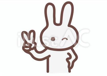 ピース_うさぎ