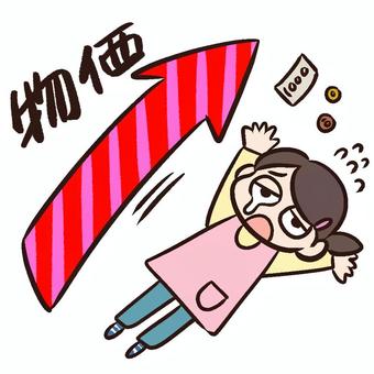 物価高騰で悲鳴をあげる女性４ 電気代,高騰,物価,値上げ,高い,苦しい,女性,辛い,泣く,涙のイラスト素材