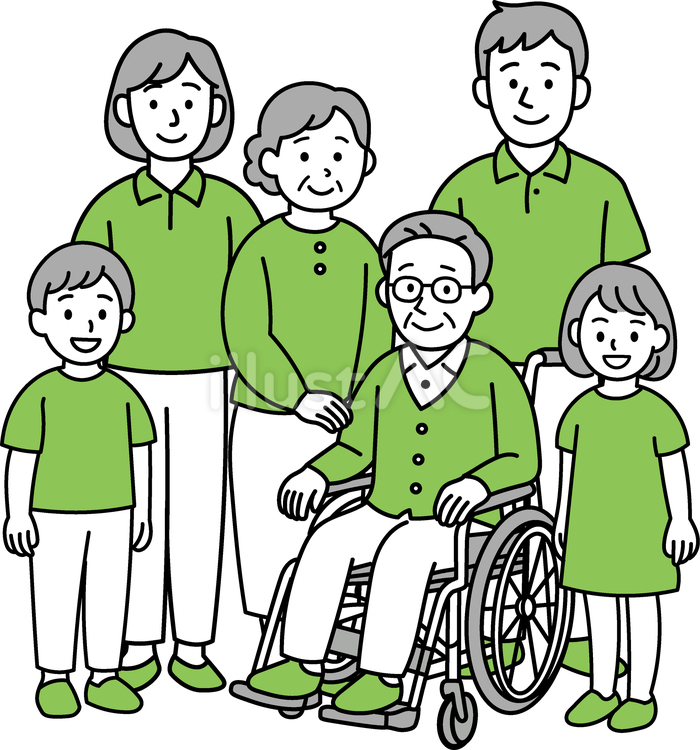 介護イメージ 介護,家族,イメージのイラスト素材