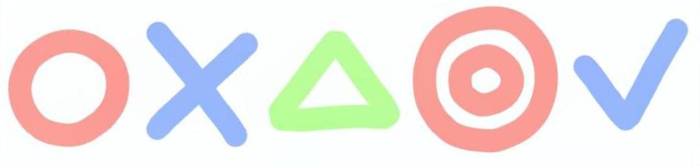 丸バツアイコンセット輪郭なし 丸,バツ,アイコン,正解,不正解,違う,チェック,二重丸,三角,手書きのイラスト素材