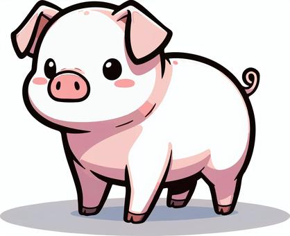 Illustration, pig, animal, livestock, 