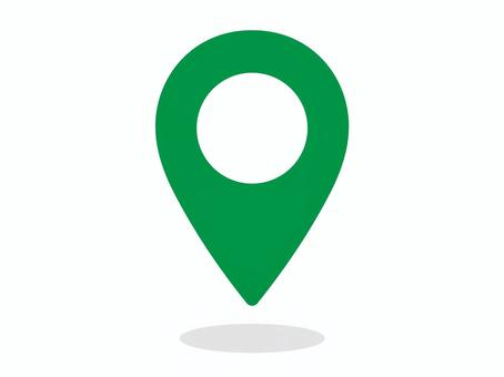 マップピン　緑　影あり 地図,map,マップ,ポインター,マーカー,現在地,現在位置,目的地,出発地点,gpsのイラスト素材
