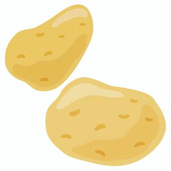じゃがいものイラスト じゃがいも,ジャガイモ,馬鈴薯,ポテト,野菜,根菜,いも,食材,シンプル,可愛いのイラスト素材