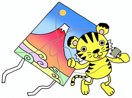 Illustration, years of age, new year's card, tiger, 