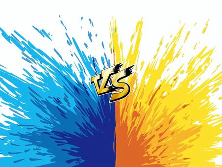 ゲームVS対決素材 爆発,炎,火,グラデーション,枠,オシャレ,テンプレート,ポップ,広告,デザインのイラスト素材