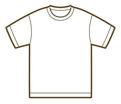 Tシャツ02_25 tシャツ,肌着,服,半袖,白色のイラスト素材