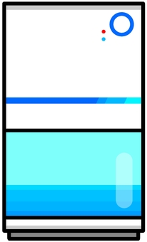 除湿機 除湿機,電化製品,白物家電,タンク,水,液体,白色,蛍光色,デフォルメ,背景透過のイラスト素材