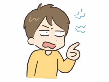 イライラしながら話す男性 男性,怒る,不満,文句,指摘,怒り,イライラ,ストレス,不機嫌,注意のイラスト素材