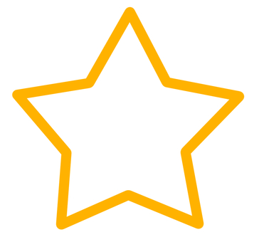 星・線画・色なし アイコン,星,フレーム,枠,一番星,線,線画,スター,装飾,装飾品のイラスト素材