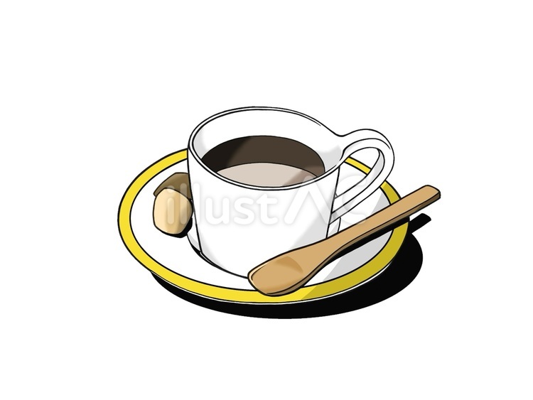 カフェやホテルで出てくる珈琲(コーヒー) スプーン,ブレイクタイム,休憩のイラスト素材