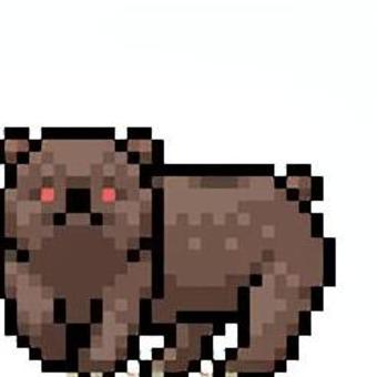 クマ（ドット絵） クマ,ヒグマ,ドット絵,哺乳類,動物,ドット,絵,ゲーム,ピクセルアート,レトロのイラスト素材