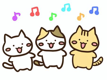 合唱コンクールで歌を歌うかわいいねこたち 合唱コンクールで歌を歌うかわいいねこたち 合唱コンクール,合唱,歌,歌う,音楽,ねこ,かわいい,学校,行事,発表会のイラスト素材