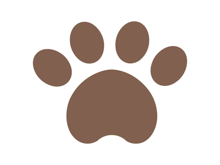 シンプルな肉球のシルエット(茶色) シンプルな肉球のシルエット(茶色) 肉球,足跡,犬,猫,動物,足,歩く,かわいい,マーク,足裏のイラスト素材