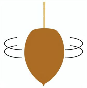 どんぐりコマ どんぐりコマ,どんぐり,コマ,秋,シンプル,おもちゃ,回転,回る,木の実,自然のイラスト素材