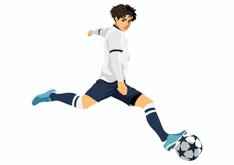 サッカー選手20 サッカー選手20 サッカー,シュート,ゴール,試合,男子選手,男性,サッカーボール,人物,全身,一人のイラスト素材