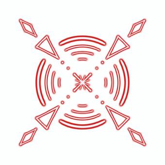 ファンタジーサイバー照準 赤 ターゲット,狙撃,丸,照準,スナイパー,ロックオン,射撃,銃撃,銃,十字のイラスト素材