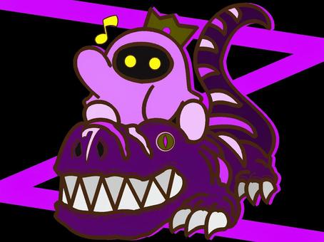 召喚されし悪魔サレオス『紫』 サレオス,悪魔,ソロモン,72柱,階級,公爵,モチーフ,カラー,オリジナル,キャラのイラスト素材