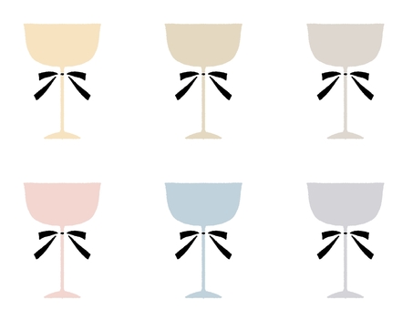 Illustration, glass, cup, set, 