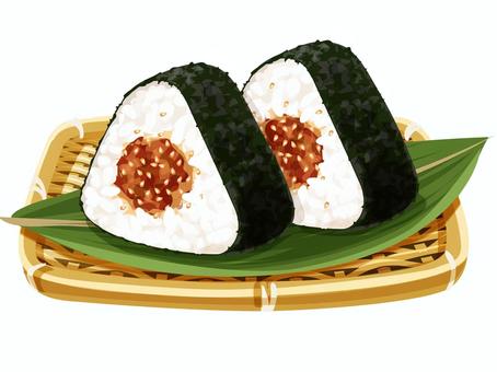 Illustration, rice ball, strange, snack, 