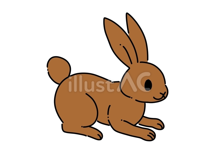 うさぎ座(茶色/星なしver.) うさぎ座,星座,ウサギのイラスト素材