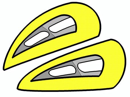 ヘアピンのアイコン『黄』