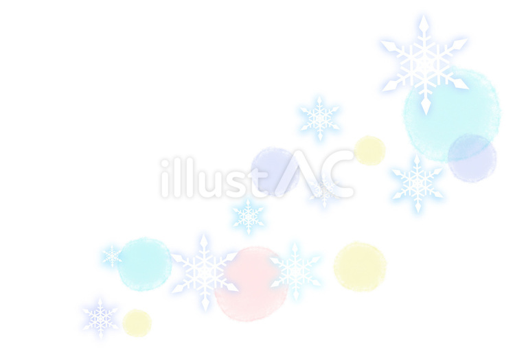 雪の結晶と水玉の背景 雪の結晶,冬,クリスマスのイラスト素材