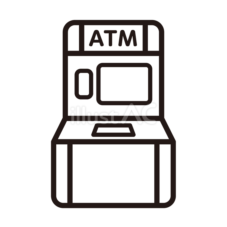 ATMのアイコン atm,アイコン,金融のイラスト素材