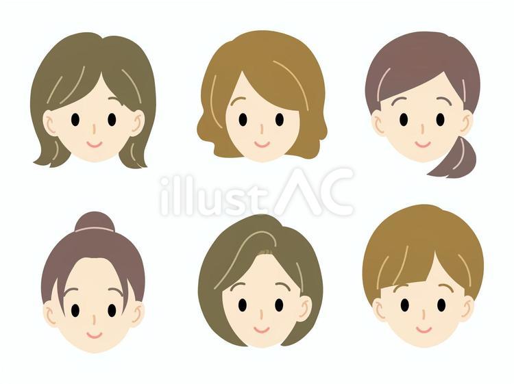 人の顔 女性イラスト - No: 26854970｜無料イラスト・フリー素材なら「イラストAC」