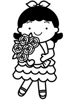 Bouquet-1c, JPG, PNG and AI Bouquet-1c, bouquet, dress, ribbon, JPG, PNG and AI