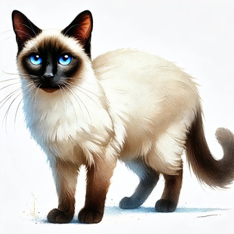 シャム猫2 シャム猫2 動物,猫科,毛皮のイラスト素材