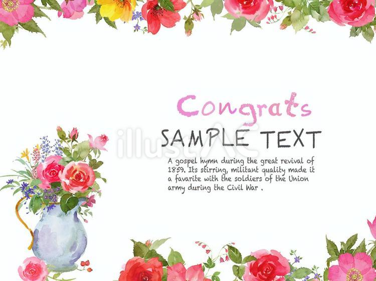 薔薇フレーム 母の日,花,フレームのイラスト素材