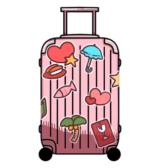 スーツケース スーツケース スーツケース,旅行,荷物,キャリーケース,ステッカー,トラベルのイラスト素材