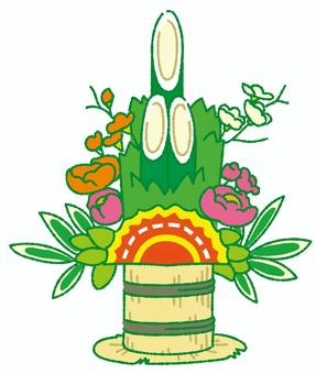 華麗的門松, 正月, 冬季, 新年的问候, JPG, PNG 和 EPS