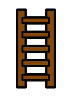 はしごアイコン はしご,昇降,作業,高所作業,上る,降りる,段,diy,工事,便利のイラスト素材