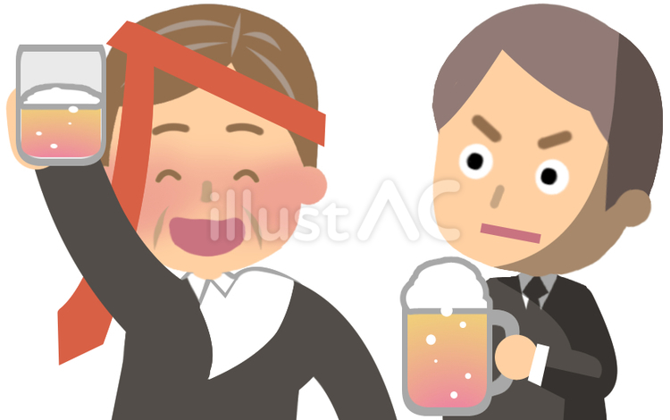 会社の飲み会のナゾ3 飲み会,交流,会社のイラスト素材