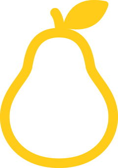 ピクトグラムの黄色の梨です。 ピクトグラム,梨,シンプルのイラスト素材