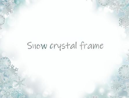 雪の結晶フレーム 雪,冬,結晶,クリスタル,銀のイラスト素材