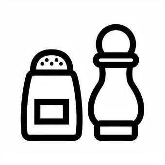 調味料ボトルのイラストロゴマーク 調味料,ボトル,塩,胡椒,砂糖,スパイス,料理,調理,キッチン,自炊のイラスト素材