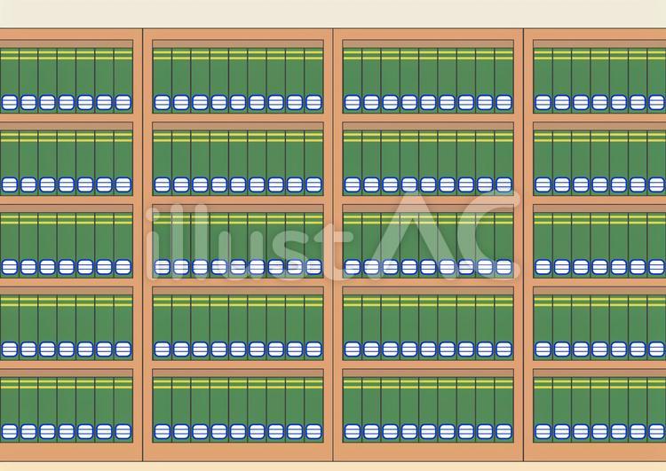 図書館の本棚　その2 図書館,本棚,資料のイラスト素材