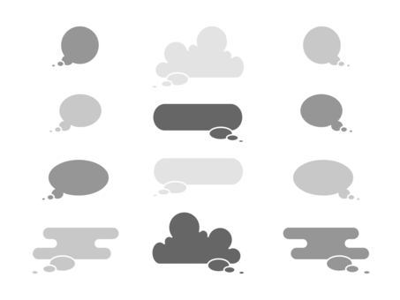 Illustration, red, frame, speech balloon, 