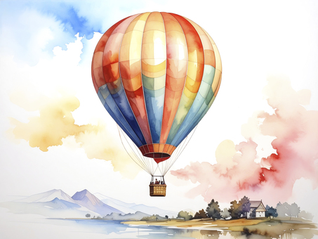 熱気球　AI生成画像  