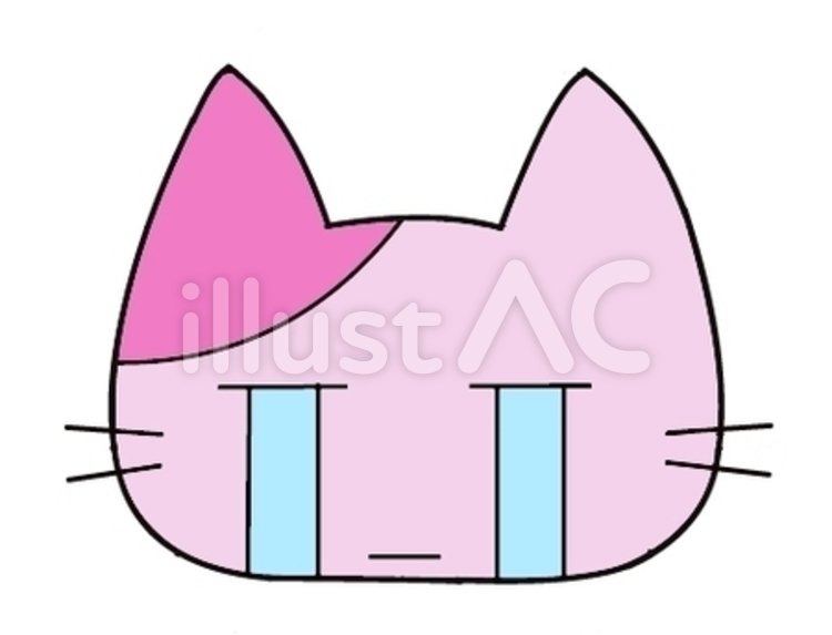 泣く猫 猫,ネコ,ねこのイラスト素材