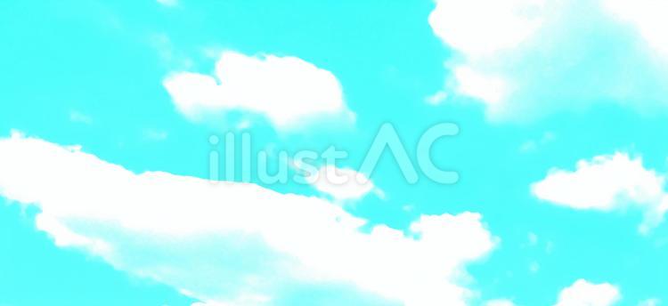 空　　水彩 空,雲,晴れのイラスト素材