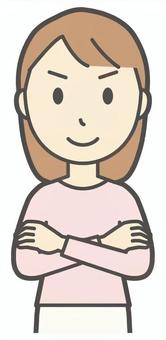  ロングヘア女性-051-バスト