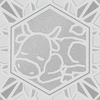 シームレスなモザイク　干支　丑　o  丑,牛,ウシ,干支,動物,正月,年賀状,背景素材,バックグラウンド,モザイクのイラスト素材