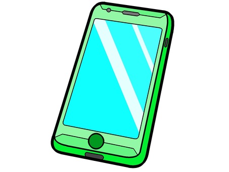 スマホのアイコン『緑』 スマホのアイコン『緑』 スマホ,電話,機械のイラスト素材