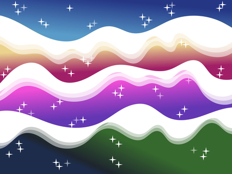 冬　雪　山　波 背景,壁紙,山,雪,森,林,寂しい,波,海,寒いのイラスト素材